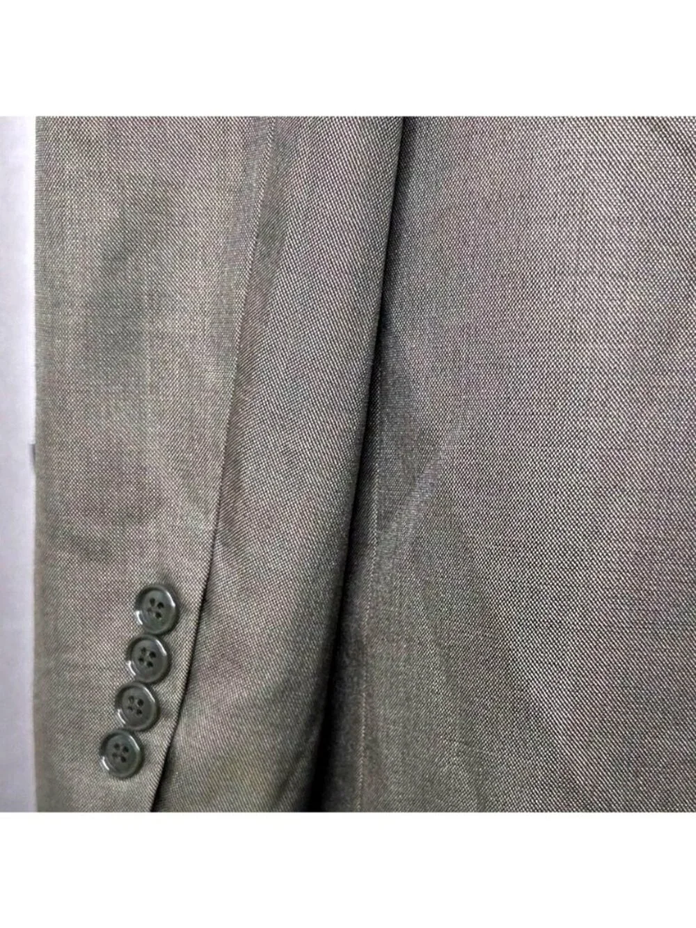 Jones New York Gray 3 Button Wool Silk Blend Sport Coat Blazer Jacket Size L 46